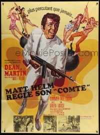 2s997 WRECKING CREW French 1p '69 different art of Dean Martin as Matt Helm with sexy spy babes!