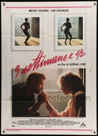 2s282 9 1/2 WEEKS Italian 1p '86 Mickey Rourke, sexy Kim Basinger stripping, different close up!