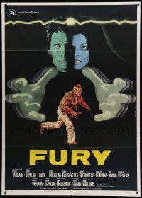 2s327 FURY Italian 1p '78 Brian De Palma, different Iaia art of Kirk Douglas & Amy Irving!