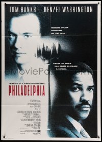 2s372 PHILADELPHIA Italian 1p '93 Tom Hanks, Denzel Washington, directed by Jonathan Demme!