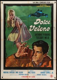 2s379 PRETTY POISON Italian 1p '68 different Nistri art of Anthony Perkins & crazy Tuesday Weld!