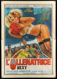 2s223 COACH Italian 2p '79 different art of sexy near-naked basketball coach Cathy Lee Crosby!