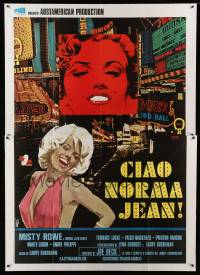 2s236 GOODBYE NORMA JEAN Italian 2p '76 great Avelli art of sexy Misty Rowe as Marilyn Monroe!