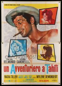 2s270 TENDER SCOUNDREL Italian 2p '67 Nistri art of Jean-Paul Belmondo, Nadja Tiller & sexy girls!