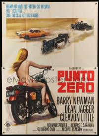 2s272 VANISHING POINT Italian 2p '71 best different art of mostly naked sexy girl on motorcycle!