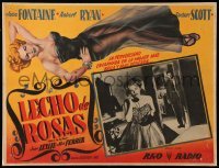 2s462 BORN TO BE BAD Mexican LC '50 Nicholas Ray, Joan Fontaine in inset AND sexy border art!