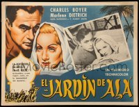 2s482 GARDEN OF ALLAH Mexican LC R50s Marlene Dietrich & Charles Boyer in inset AND border art!