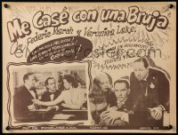 2s490 I MARRIED A WITCH Mexican LC R50s Fredric March, Benchley, Hayward, Veronica Lake in border!