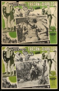 2s556 TARZAN & THE SHE-DEVIL 8 Mexican LCs '53 barechested Lex Barker, sexy Joyce MacKenzie!