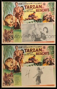 2s560 TARZAN & THE SLAVE GIRL 7 Mexican LCs R50s Lex Barker & Vanessa Brown as Jane!