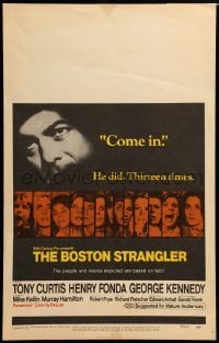 2s037 BOSTON STRANGLER WC '68 Tony Curtis, Henry Fonda, he killed thirteen girls!