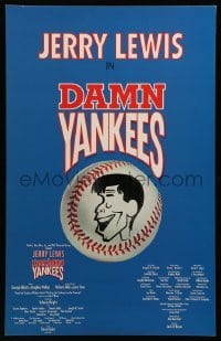 2s061 DAMN YANKEES stage play WC '94 great art of Jerry Lewis on baseball, Broadway!