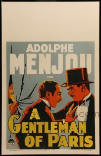 2s075 GENTLEMAN OF PARIS WC '27 art of Adolph Menjou, directed by Harry d'Abbadie d'Arrast!