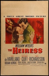 2s088 HEIRESS WC '49 William Wyler, romantic c/u of Olivia de Havilland & Montgomery Clift!