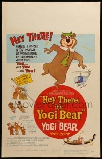 2s091 HEY THERE IT'S YOGI BEAR WC '64 Hanna-Barbera, Yogi's first full-length feature!