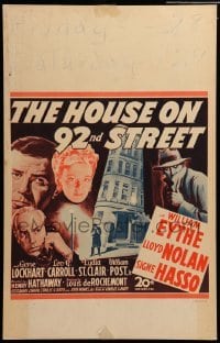 2s094 HOUSE ON 92nd STREET WC '45 William Eythe, Lloyd Nolan, Signe Hasso, WWII Nazi film noir!