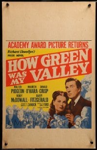 2s095 HOW GREEN WAS MY VALLEY WC R46 John Ford, cool montage of entire cast, Best Picture 1941!