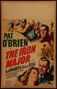 2s101 IRON MAJOR WC '43 Pat O'Brien plays football in the military, great sports montage art!