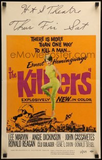2s110 KILLERS WC '64 Don Siegel, Hemingway, Lee Marvin, sexy full-length Angie Dickinson!