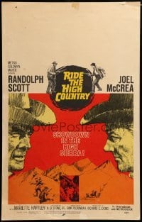 2s158 RIDE THE HIGH COUNTRY WC '62 Randolph Scott & Joel McCrea have a showdown in the High Sierra