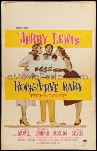 2s162 ROCK-A-BYE BABY WC '58 Jerry Lewis with Marilyn Maxwell, Connie Stevens, and triplets!