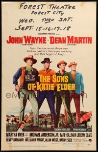 2s171 SONS OF KATIE ELDER WC '65 line up of John Wayne, Dean Martin & more + Martha Hyer!