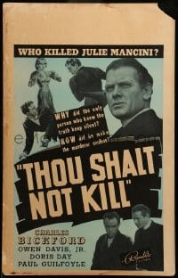2s182 THOU SHALT NOT KILL WC '39 how did Charles Bickford make the murderer confess!