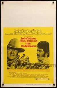 2s190 UNDEFEATED WC '69 John Wayne & Rock Hudson rode where no one else dared!