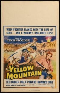 2s199 YELLOW MOUNTAIN WC '54 art of Lex Barker & Howard Duff fighting over sexy Mala Powers!