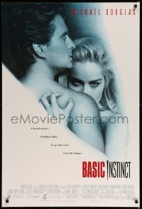 2t121 BASIC INSTINCT 1sh '92 Paul Verhoeven directed, Michael Douglas & sexy Sharon Stone!