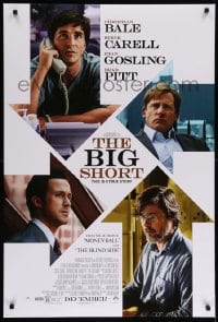2t163 BIG SHORT advance DS 1sh '15 Christian Bale, Steve Carell, Ryan Gosling, Brad Pitt!