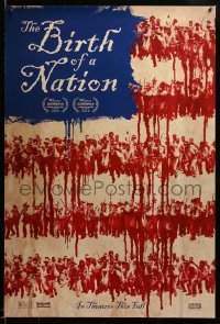 2t166 BIRTH OF A NATION teaser DS 1sh '16 Nate Parker, cool American flag composite image!