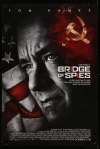 2t192 BRIDGE OF SPIES advance DS 1sh '15 great image of Tom Hanks with U.S. and Soviet flags!