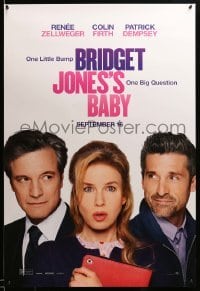 2t195 BRIDGET JONES'S BABY teaser DS 1sh '16 Renee Zellweger in the title role, Firth, Dempsey!