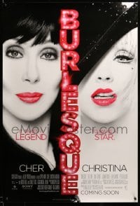 2t201 BURLESQUE int'l advance DS 1sh '10 Eric Dane, great image of Cher & sexy Christina Aguilera!