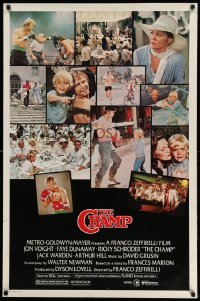 2t214 CHAMP 1sh '79 great montage image of boxer Jon Voight, Faye Dunaway!