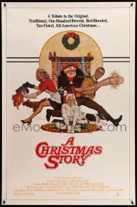 2t219 CHRISTMAS STORY studio style 1sh '83 best classic Christmas movie, art by Robert Tanenbaum!