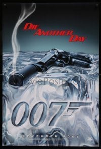 2t281 DIE ANOTHER DAY teaser DS 1sh '02 Pierce Brosnan as James Bond, cool image of gun melting ice