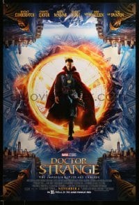 2t285 DOCTOR STRANGE advance DS 1sh '16 sci-fi image of Benedict Cumberbatch in the title role!
