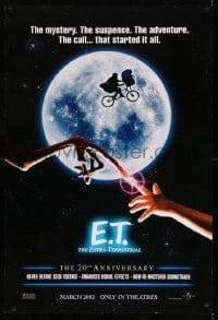 2t298 E.T. THE EXTRA TERRESTRIAL teaser DS 1sh R02 Drew Barrymore, Spielberg, bike over the moon!