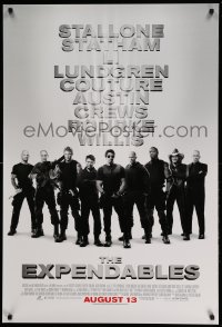 2t315 EXPENDABLES advance 1sh '10 Sylvester Stallone, Jason Statham, Jet Li, image of top cast!