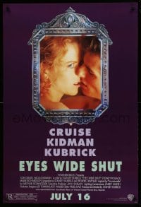 2t318 EYES WIDE SHUT advance 1sh '99 Kubrick, Tom Cruise & Nicole Kidman refelcted in mirror!