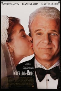 2t327 FATHER OF THE BRIDE int'l DS 1sh '91 great image of worried father Steve Martin