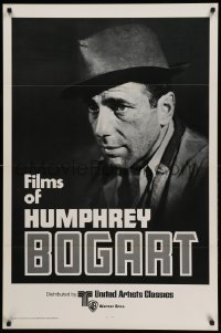 2t332 FILMS OF HUMPHREY BOGART 1sh '75 great portrait of the tough star wearing fedora!