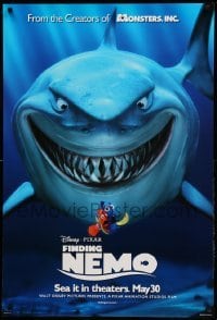 2t336 FINDING NEMO advance DS 1sh '03 best Disney & Pixar animated fish movie, huge image of Bruce!