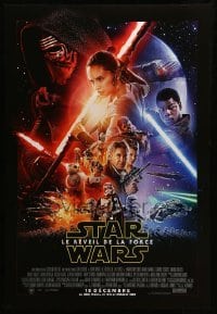 2t029 FORCE AWAKENS French export advance DS 1sh '15 Star Wars: Episode VII, Abrams, cast montage!