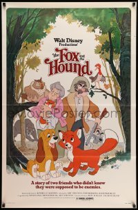 2t343 FOX & THE HOUND 1sh '81 two friends who didn't know they were supposed to be enemies!