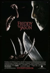 2t347 FREDDY VS JASON advance DS 1sh '03 cool image of horror icons, ultimate battle!