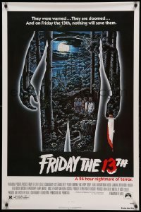 2t352 FRIDAY THE 13th 1sh '80 great Alex Ebel art, slasher classic, 24 hours of terror!