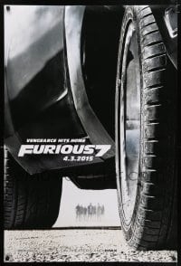 2t365 FURIOUS 7 teaser DS 1sh '15 Jason Statham, Dwayne Johnson, Vin Diesel, close up image of car!